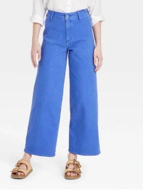 Universal Thread Denim - Universal Thread Wide-Leg High-Rise Jeans in Bright Blue